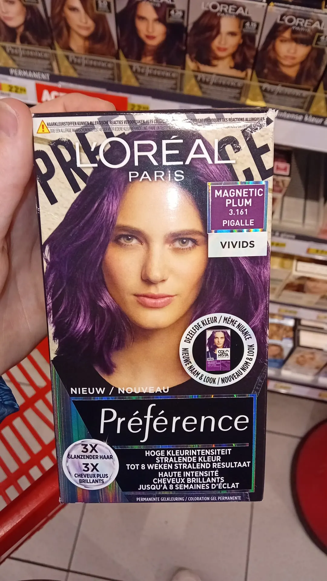 L'Oreal Paris Preference Vivids Permanent Hair Dye, Intense Luminous Colour, Magnetic Plum 3.16 - review image