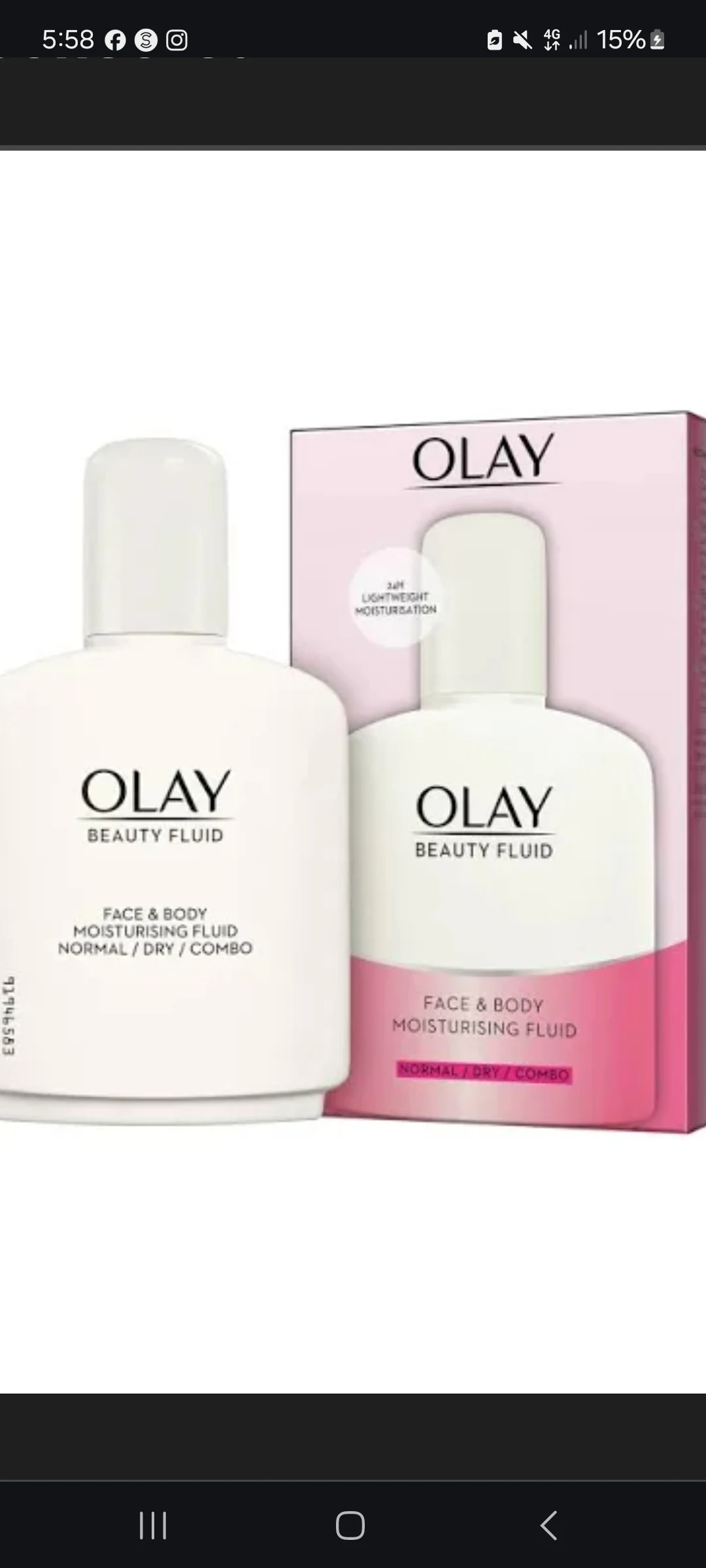 Olay Beauty Fluid Hydraterende Lotion - Voor Gezicht En Lichaam - 100 ml - review image