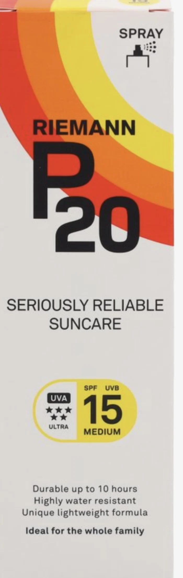 P20 SPF 20 - Zonnebrand Spray - Factor 20 - 100 ml - review image