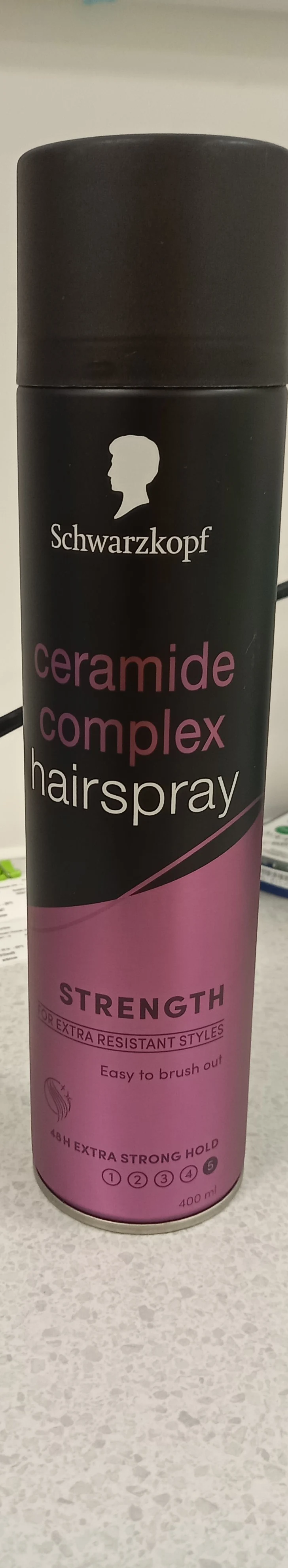 Schwarzkopf Ceramide Complex Mega Strong Hold Hairspray - 400 ml - review image