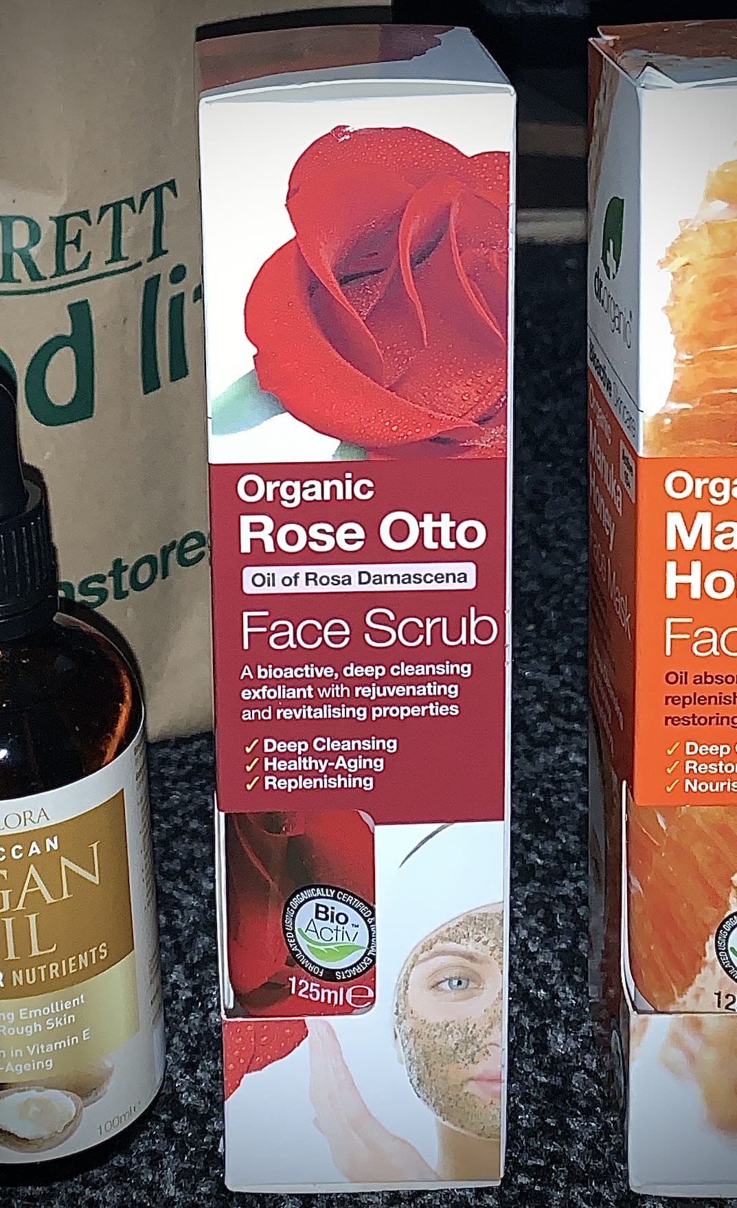 Dr Organic Rose Otto Face Scrub 125ml - review image