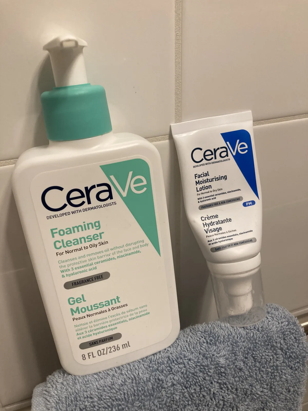 DUO SET - CeraVe Foaming Facial Cleanser 236 ml - gezichtsreiniger - CeraVeMoisturizers 50ml - Professional Face Care Vitamin C - review image