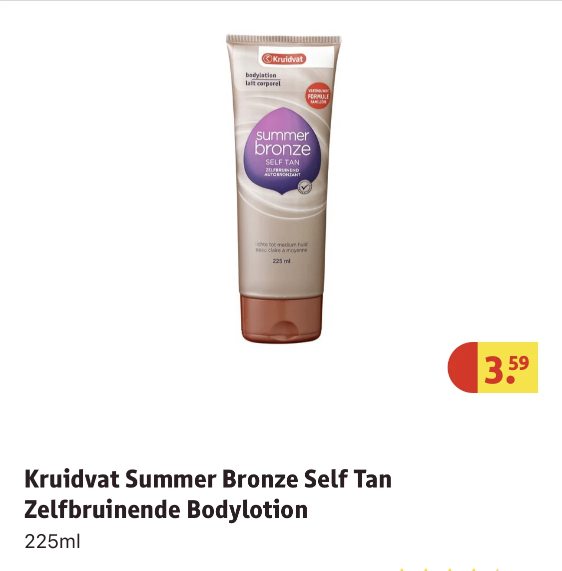 Summer Bronze Self Tan - review image