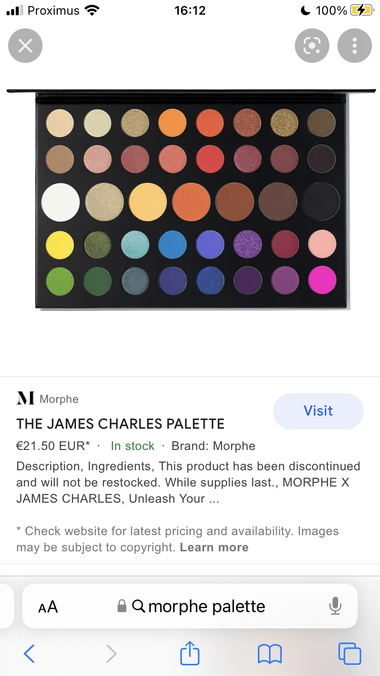 Morphe James Charles Oogschaduw Palette - review image