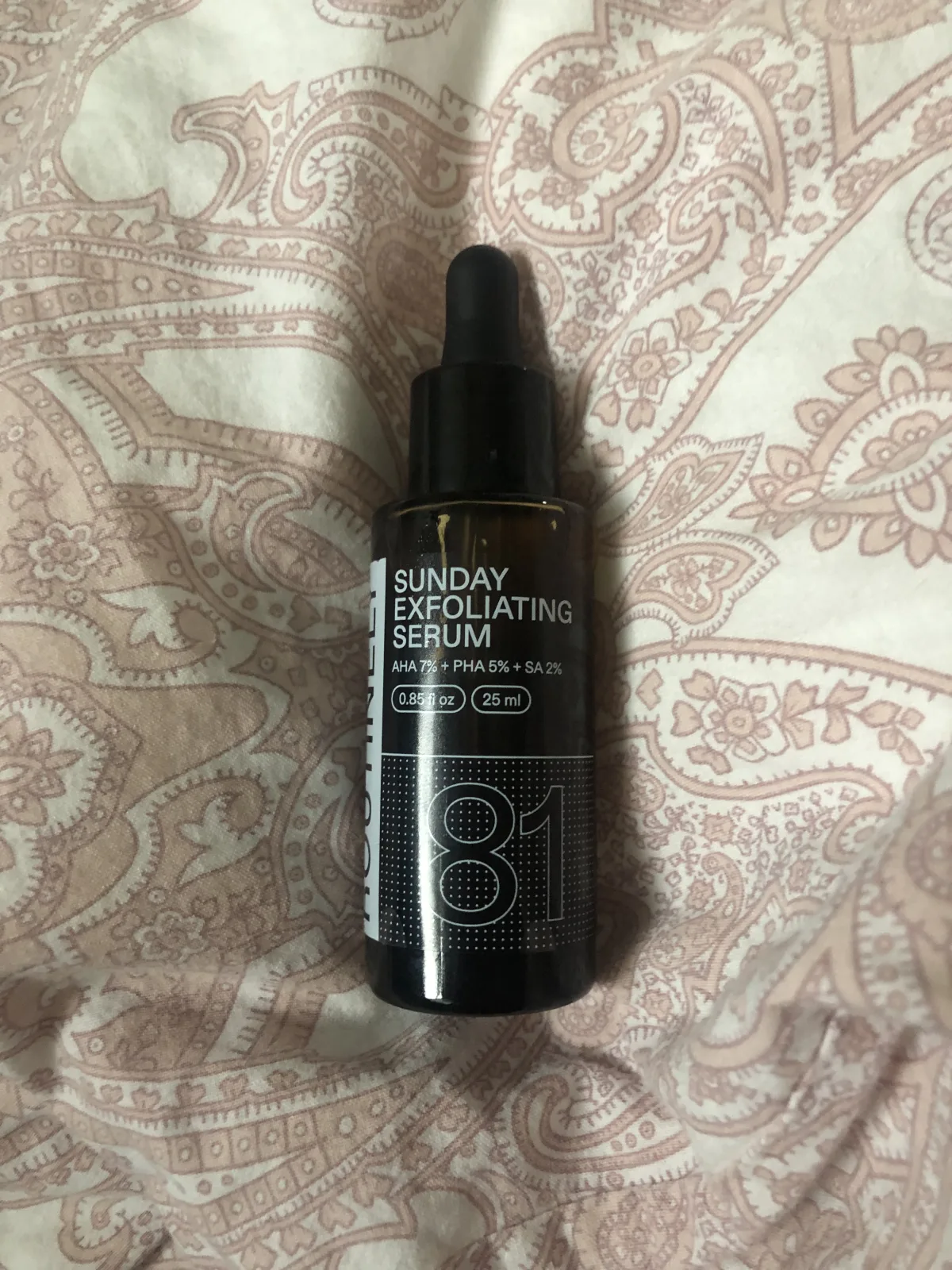 Sunday exfoliating serum - review image