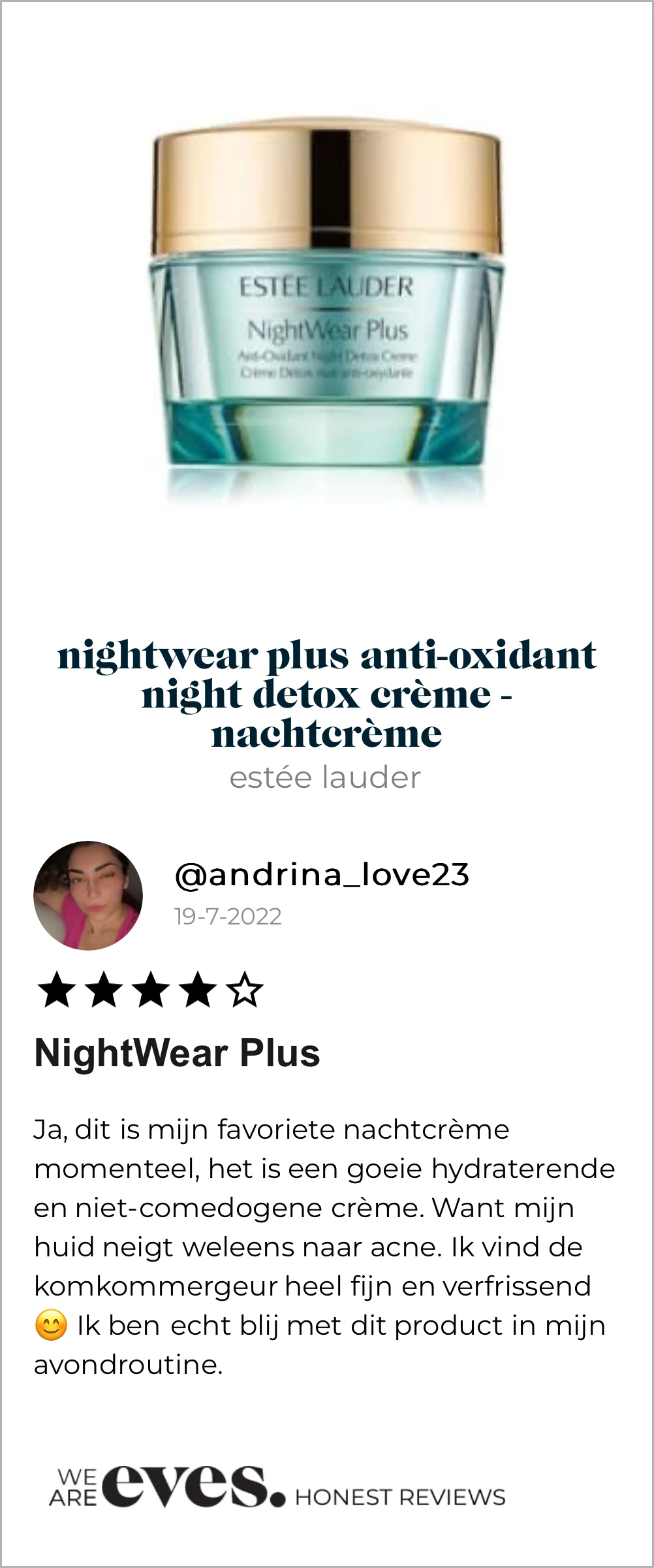 E.Lauder Nightwear Plus Night Detox Cream - review image