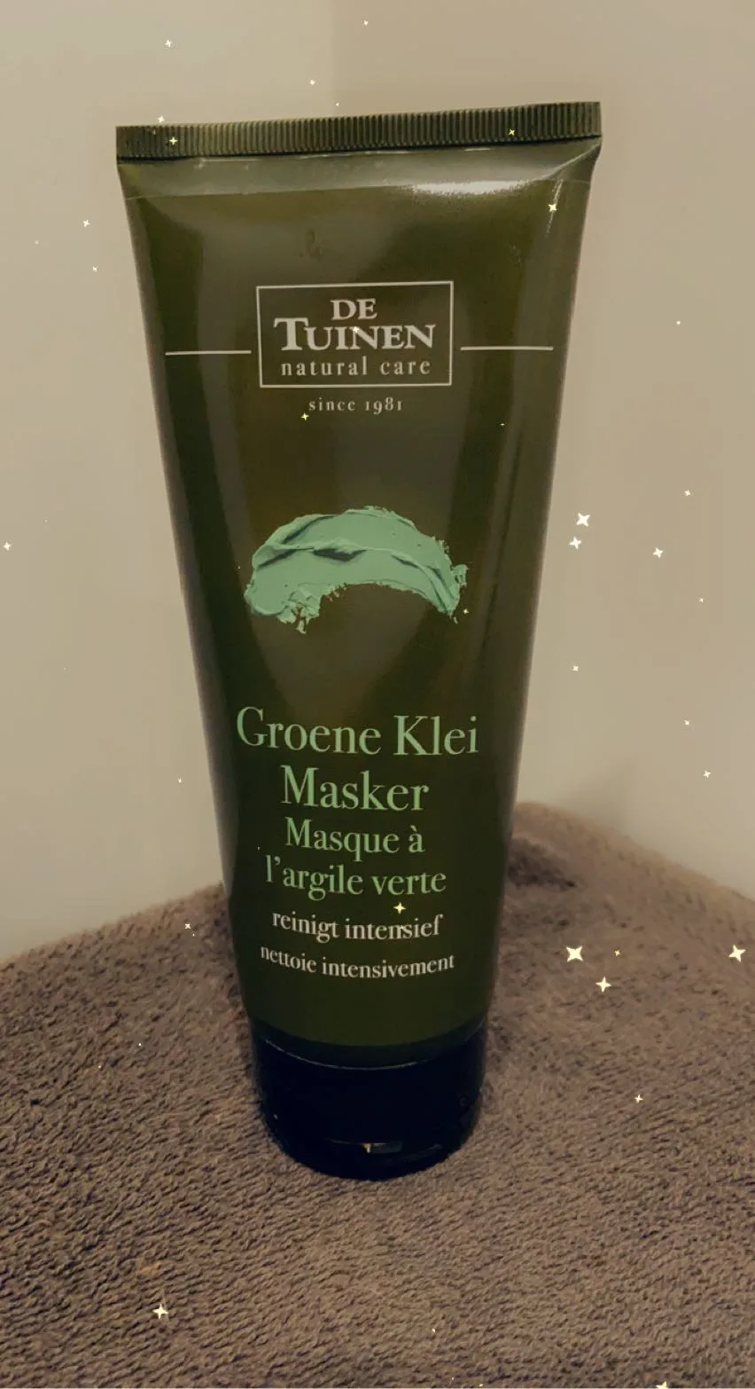 De Tuinen Groene Klei Masker 200ml - Vegan - Groene leem is sterk reinigend - 100% natuurlijke klei -Bij puistjes en mee-eters - Voor een onzuivere vette huid- - review image