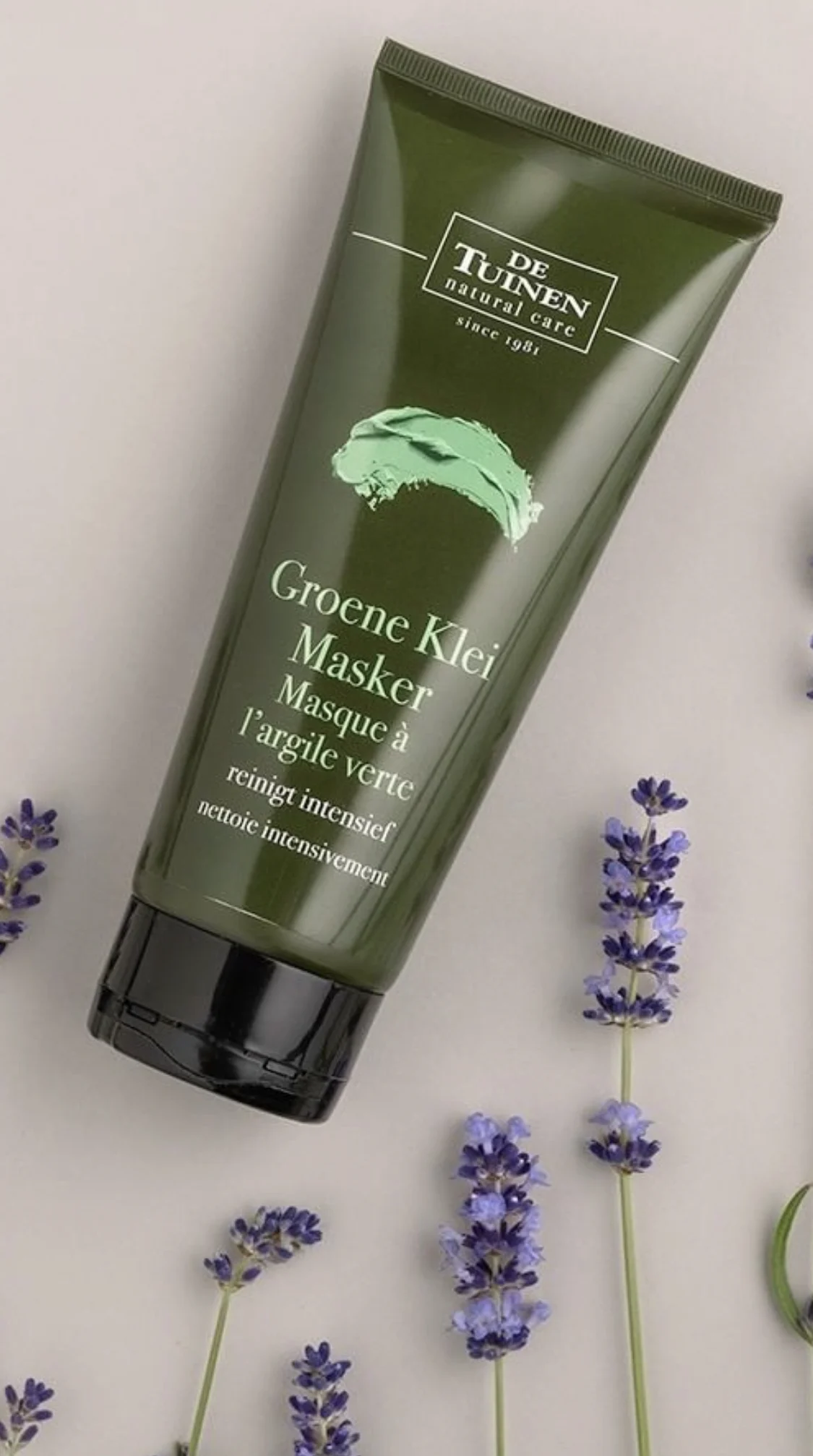 De Tuinen Groene Klei Masker 200ml - Vegan - Groene leem is sterk reinigend - 100% natuurlijke klei -Bij puistjes en mee-eters - Voor een onzuivere vette huid- - review image