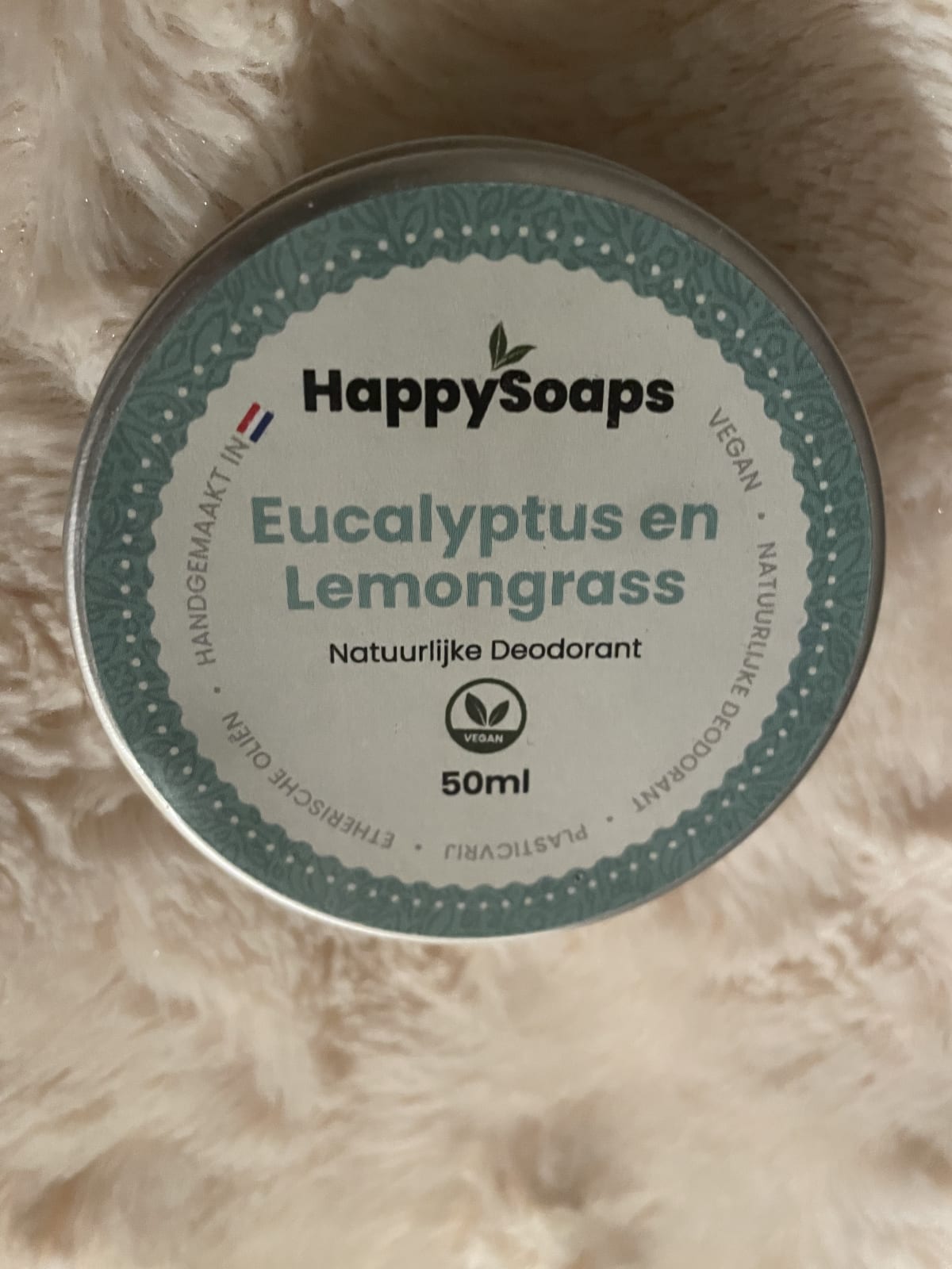 HappySoaps Natuurlijke Deodorant - Eucalyptus & Lemongrass - Energieke Geurexplosie - 100% Plasticvrij, Vegan & Natuurlijk - 50gr - review image