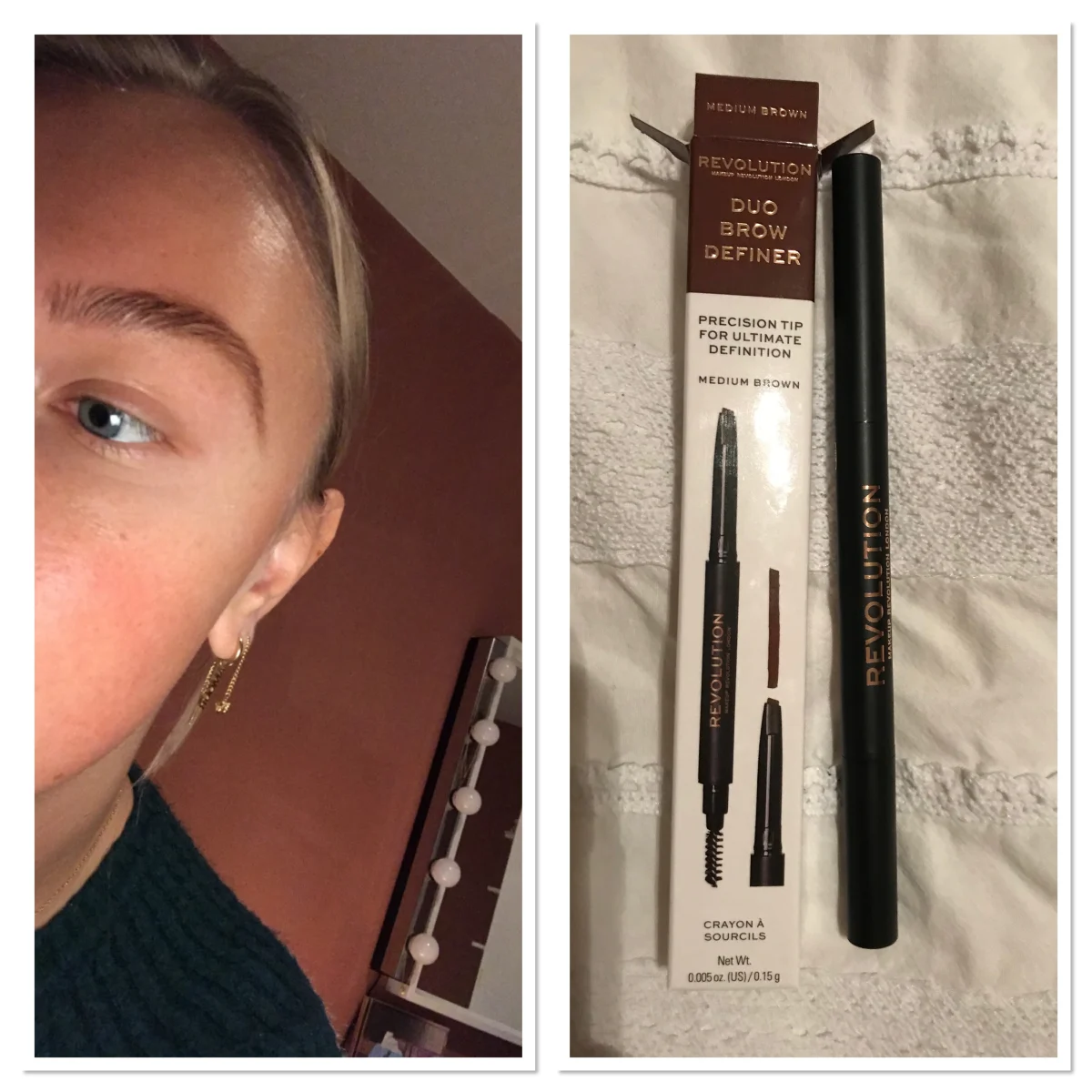 Makeup Revolution - Duo Brow Definer Dark Brown - - review image