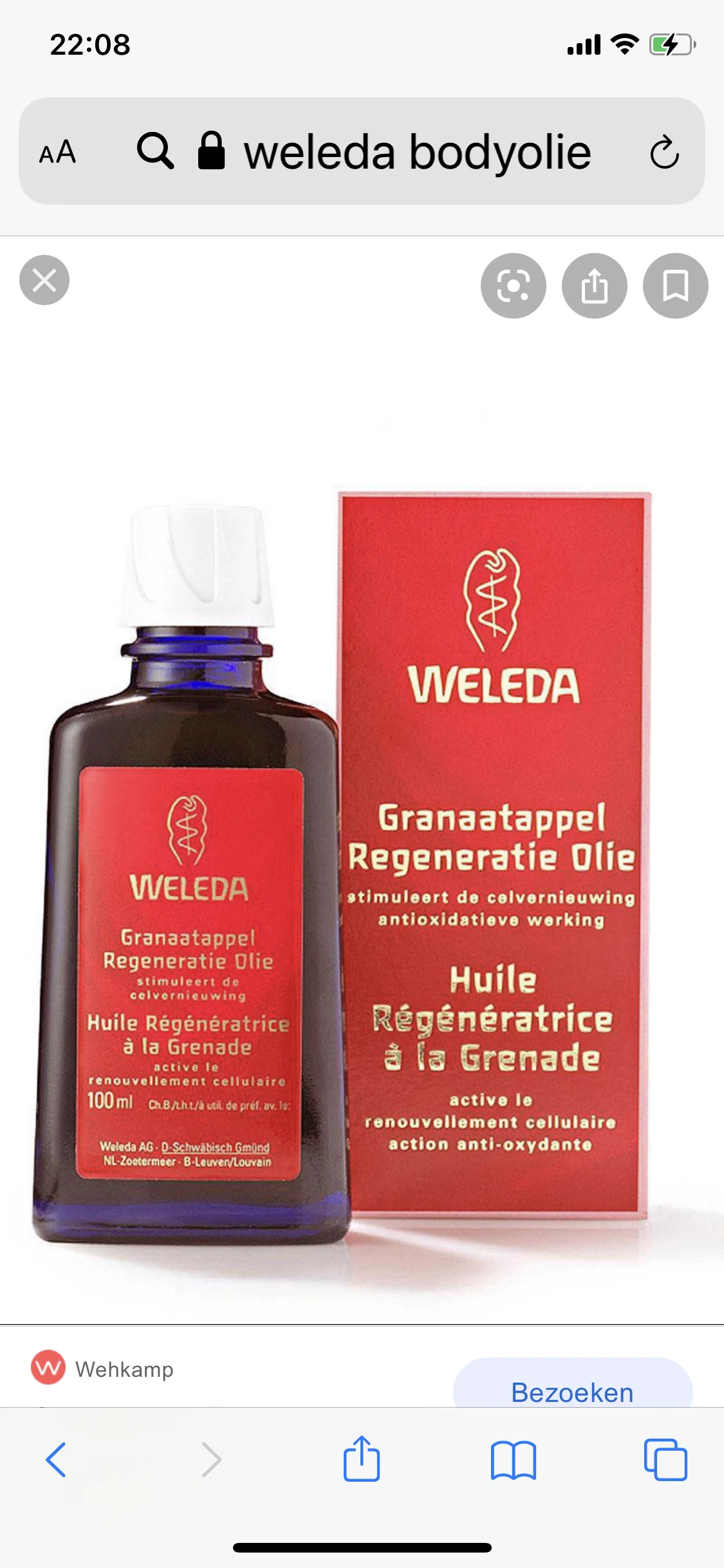 Anti-Cellulitis Lichaamsolie Weleda Berken (100 ml) - review image