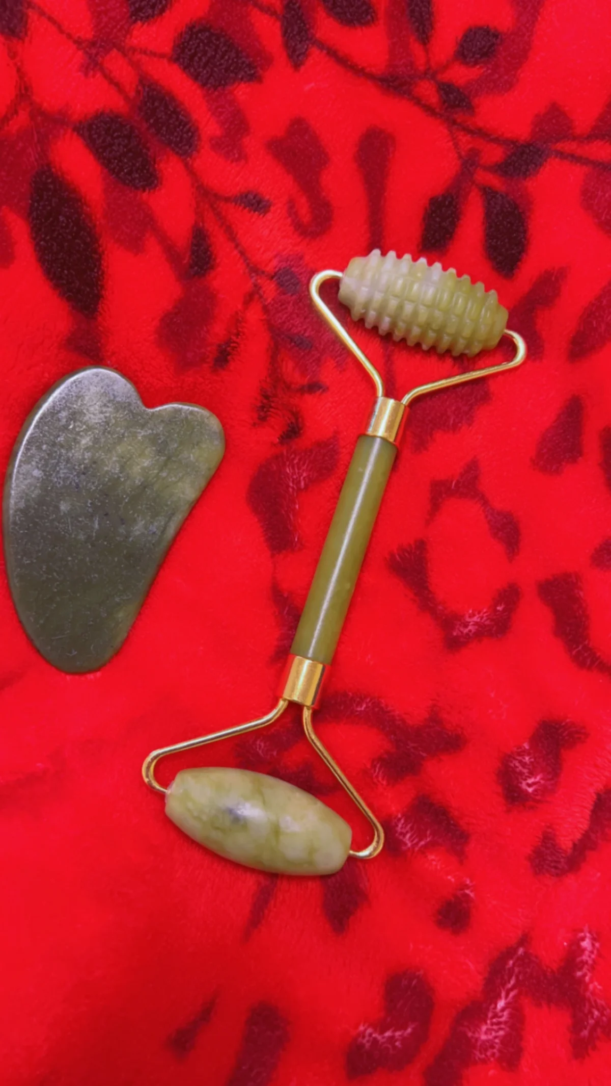 Facial Massager Jade Roller met Gua Sha Set - review image