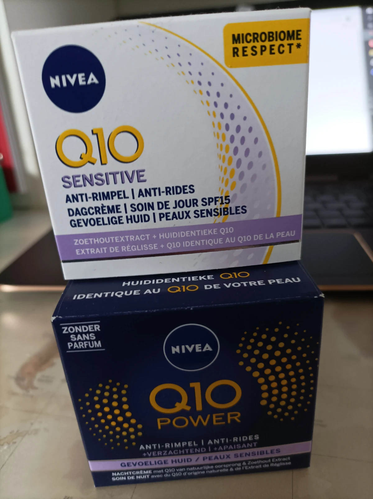 NIVEA Q10  SET: een DAG crème 50ml en een NACHT crème 50ml -Anti-Rimpel -sensitive - review image