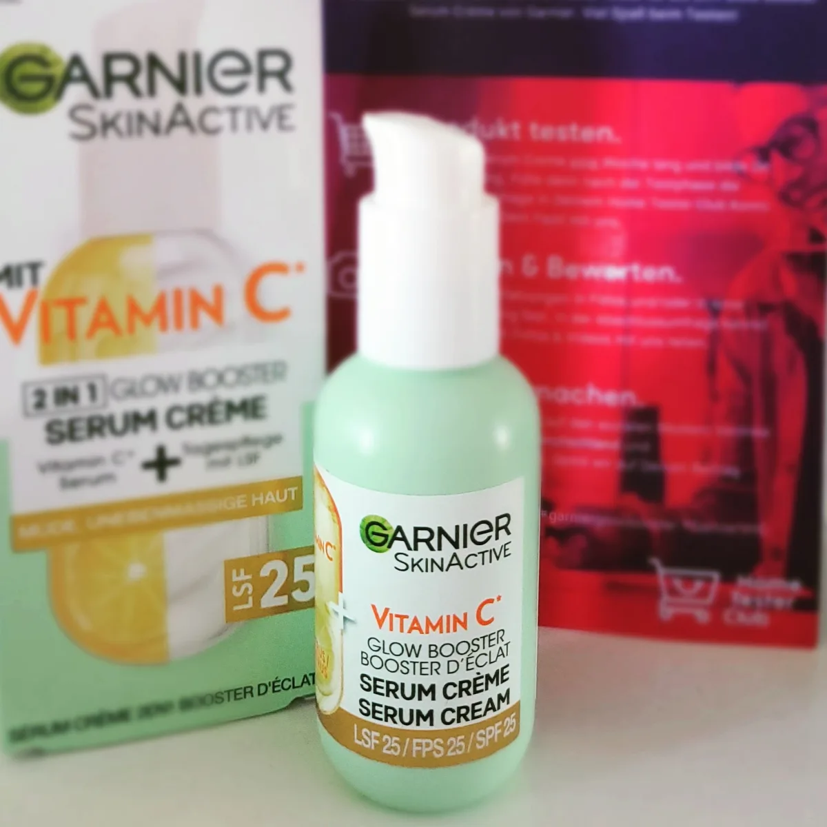 Glow Booster SkinActive Vitamin C 2in1 Brightening Serum Cream SPF 25 - review image