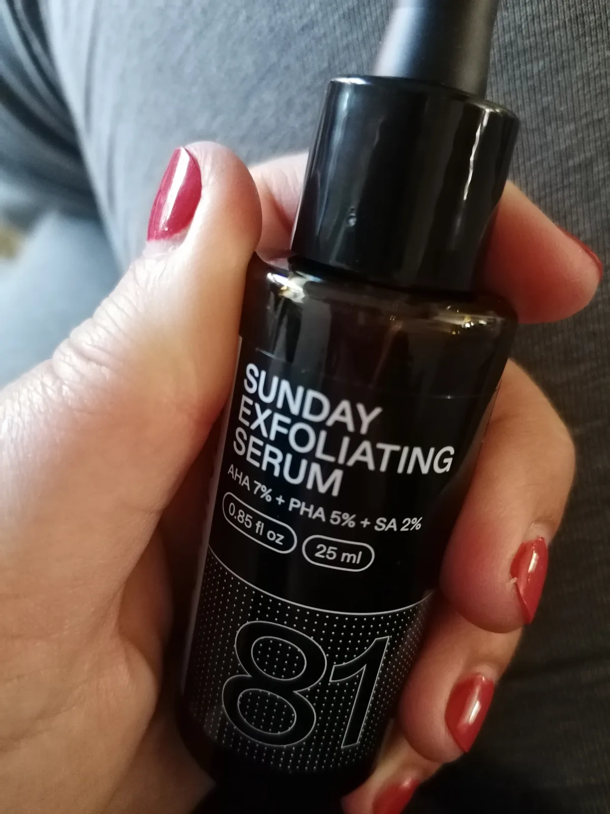 Sunday exfoliating serum - review image