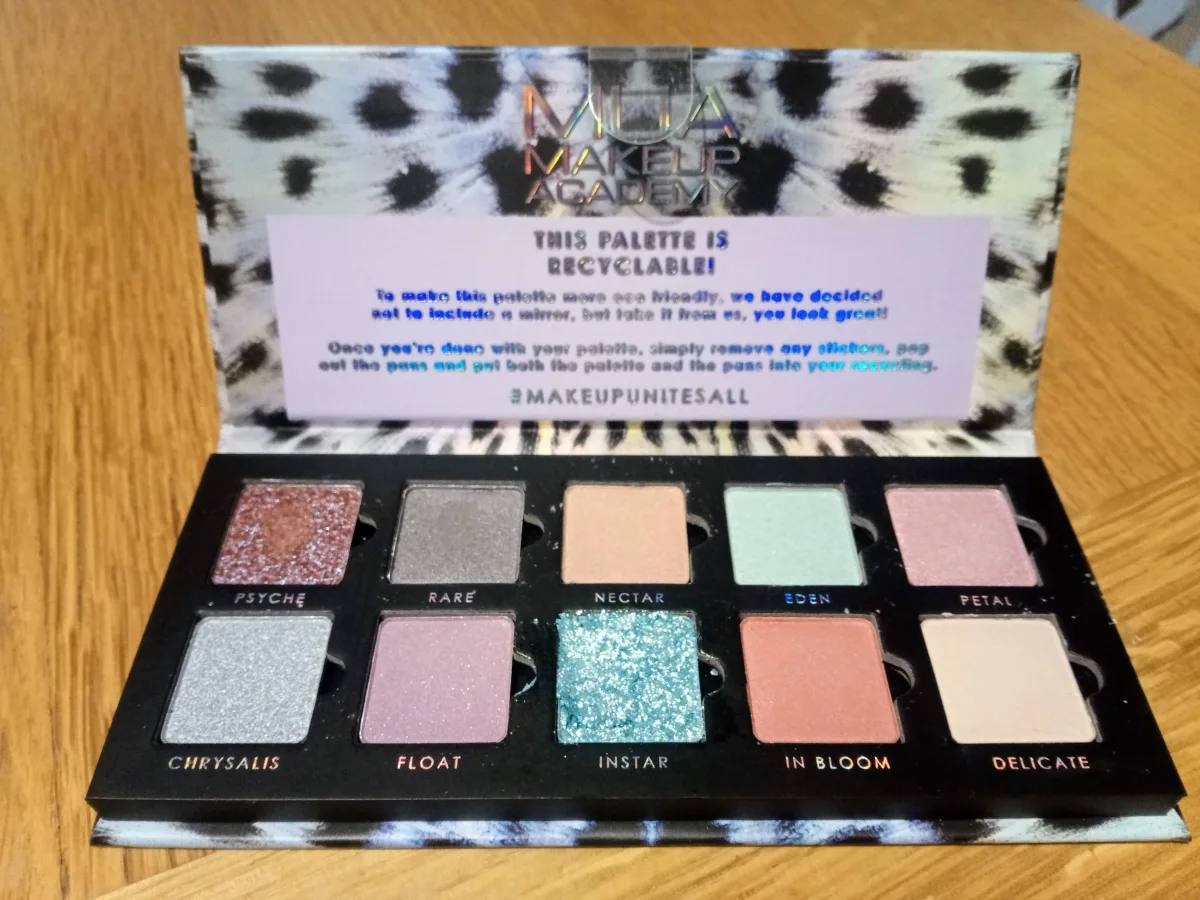 Metamorphosis 10 Shade Recyclable Paper Eyeshadow Palette - review image