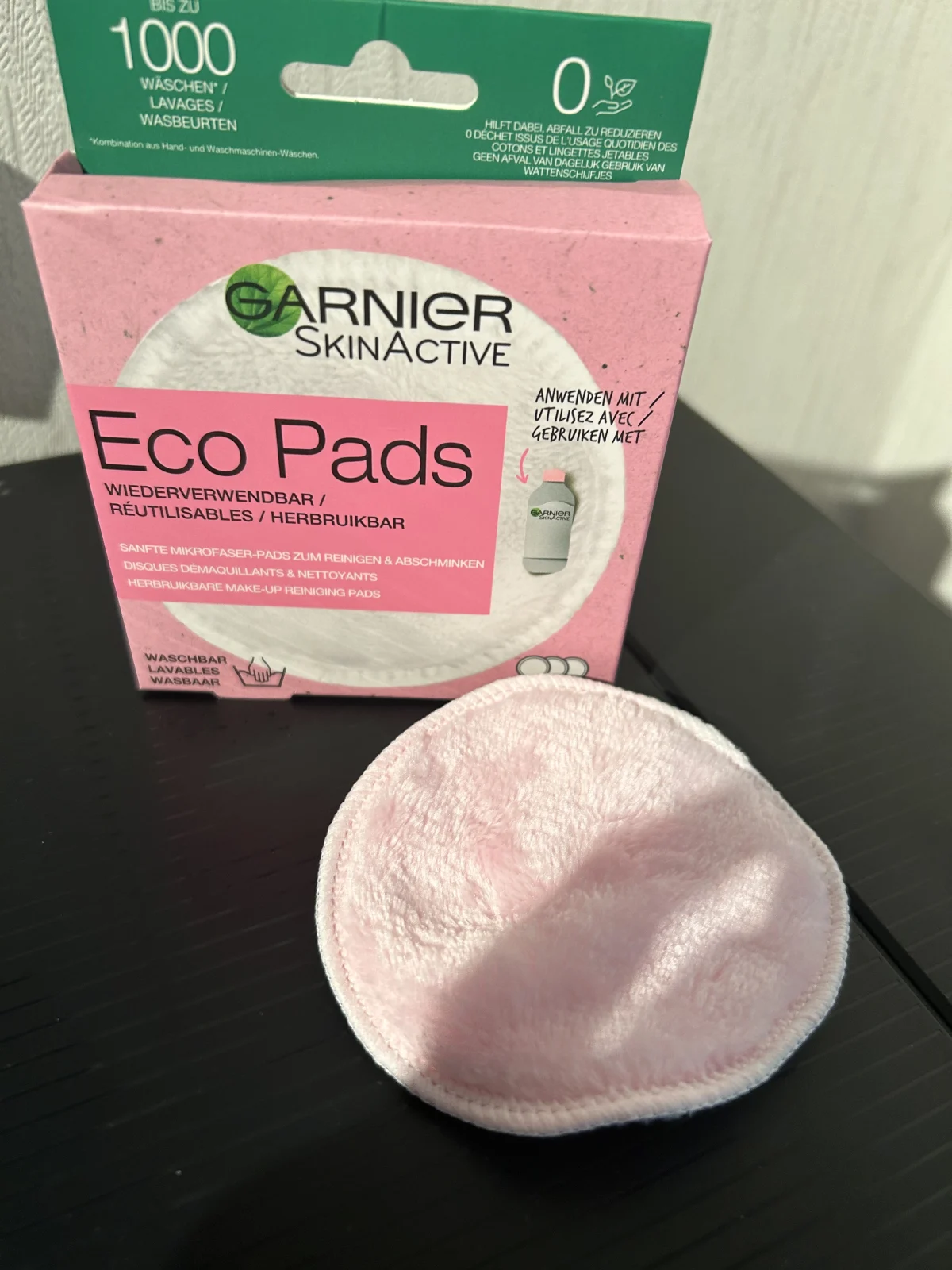 Garnier SkinActive Eco Pads - Herbruikbare Wattenschijfjes - 3 Stuks - Duurzame Gezichtsreiniging - review image