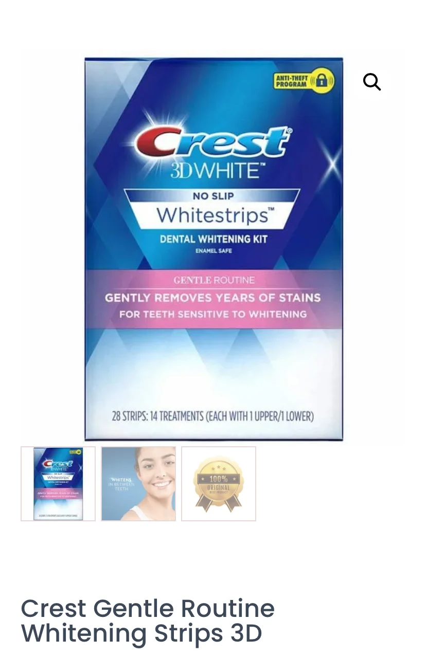 Crest - 3D White Strips Classic White at-Home Teeth Whitening Kit - review image