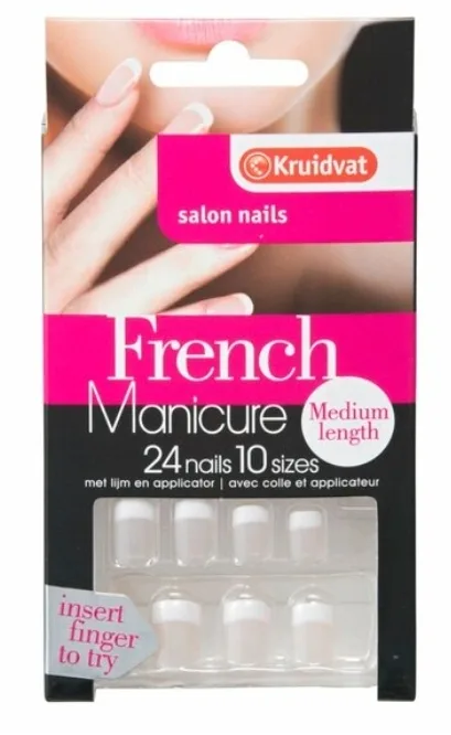 Salon Nails French Manicure Medium Length - review image