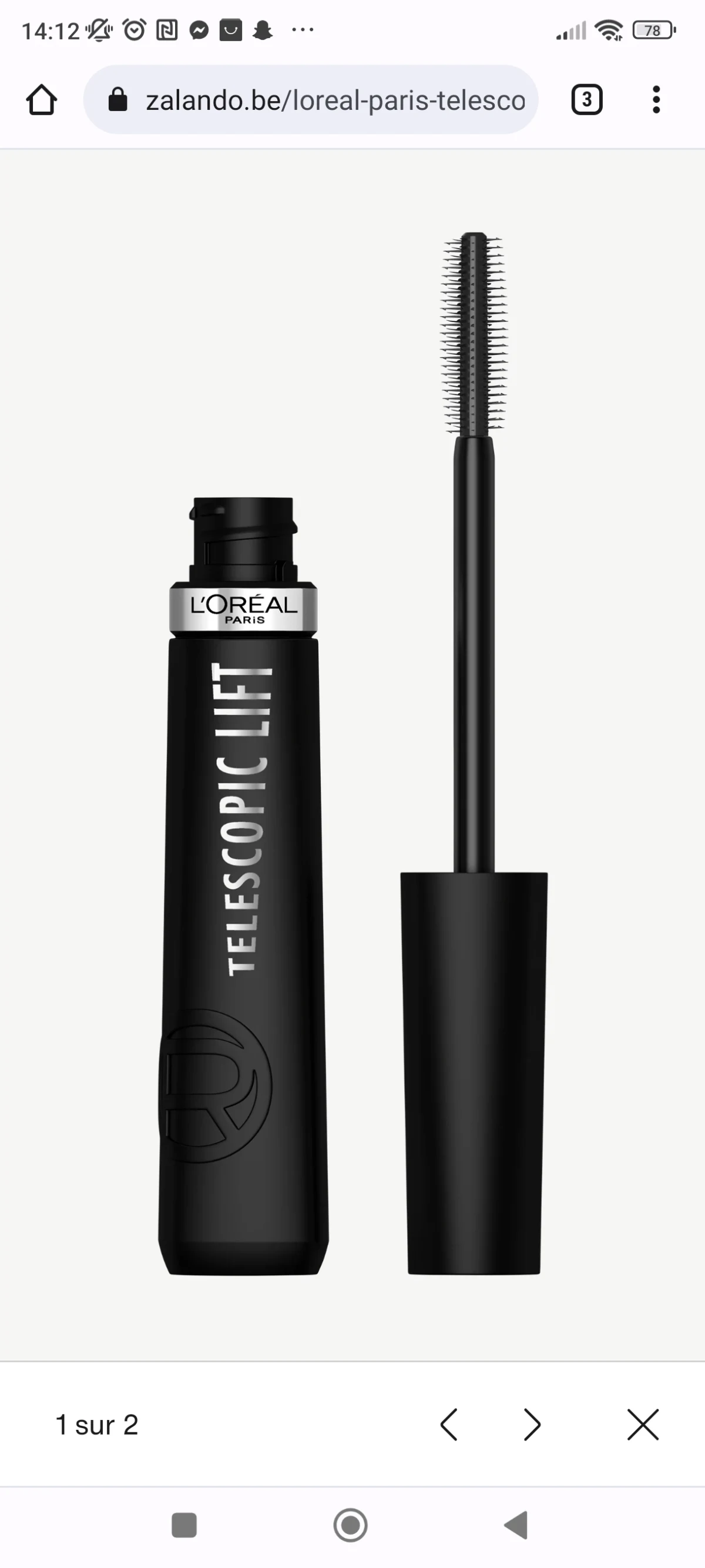 L'Oréal Paris – Telescopic Lift Mascara – Lift Extra Black - Mascara voor lange, gelifte wimpers en volume – 9,9ML - review image