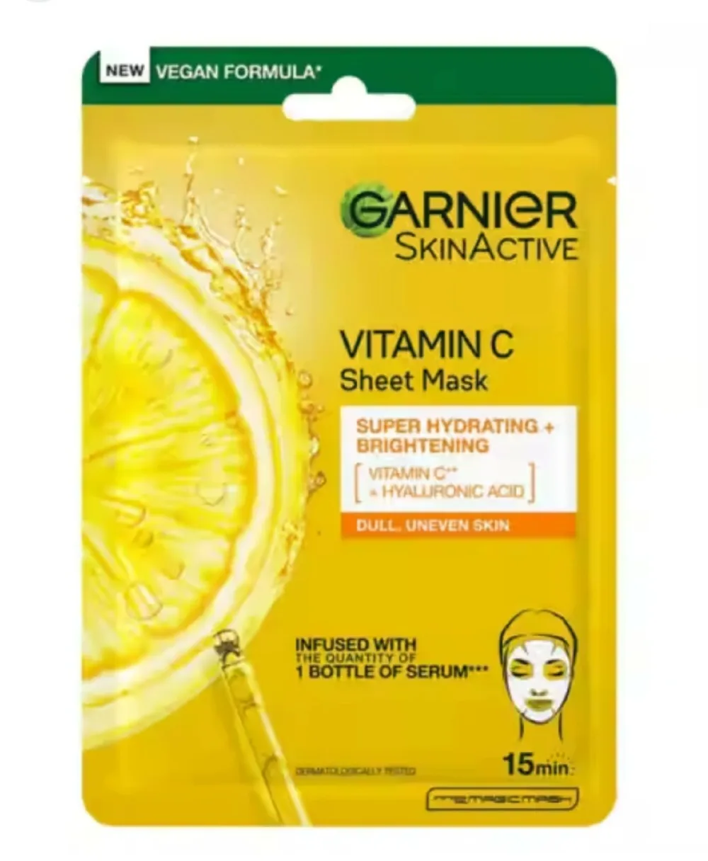 Skin Naturals Vitamin C Sheet Mask - Moisturizing Textile Mask To Brighten The Skin With Vitamin C 28.0g - review image