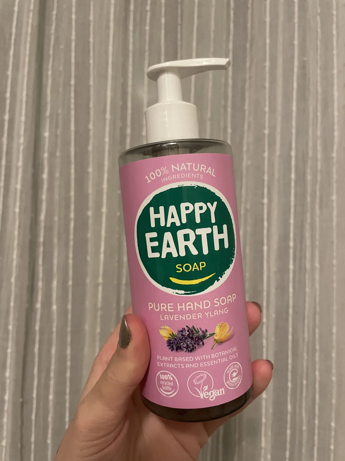 Happy Earth 100% Natuurlijke Handzeep Lavender Ylang 300 ml - review image