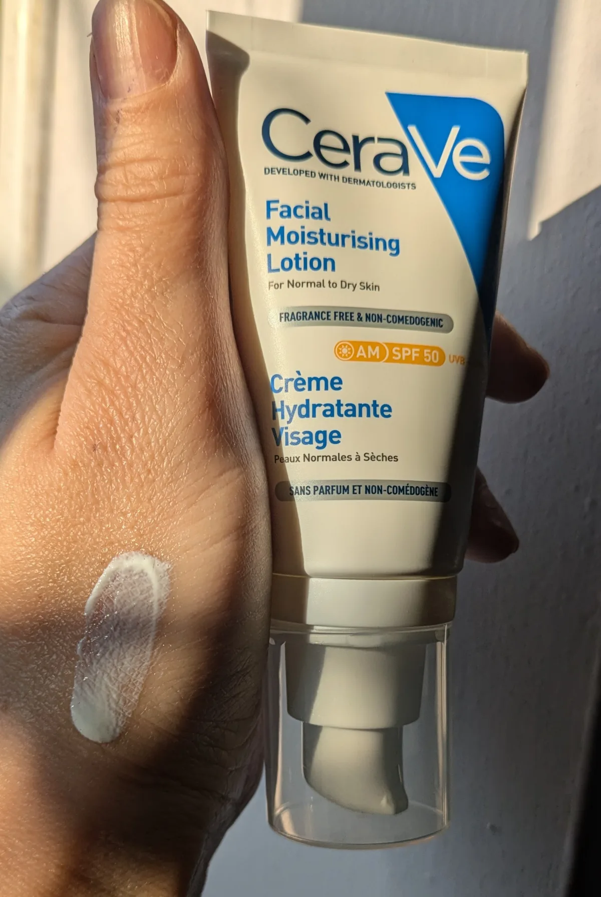 CeraVe AM Facial Moisturizing Lotion SPF50 52ml Hydraterende dagcrème voor normale tot droge huid - review image