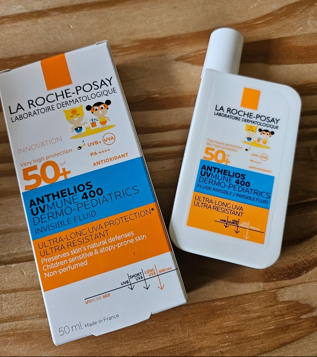 La Roche-Posay Anthelios UVMune 400 Dermo-Pediatrics Kids Ultra Light Invinsible Fluid SPF 50+ 50ml - review image