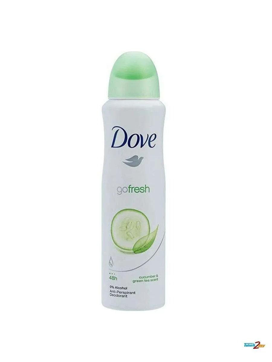 Dove Go Fresh Cucumber Deodorant Spray - Anti-transpirant Deodorant Spray voor Vrouwen -  Mild Alcoholvrij - 150ml - 1 stuk - review image