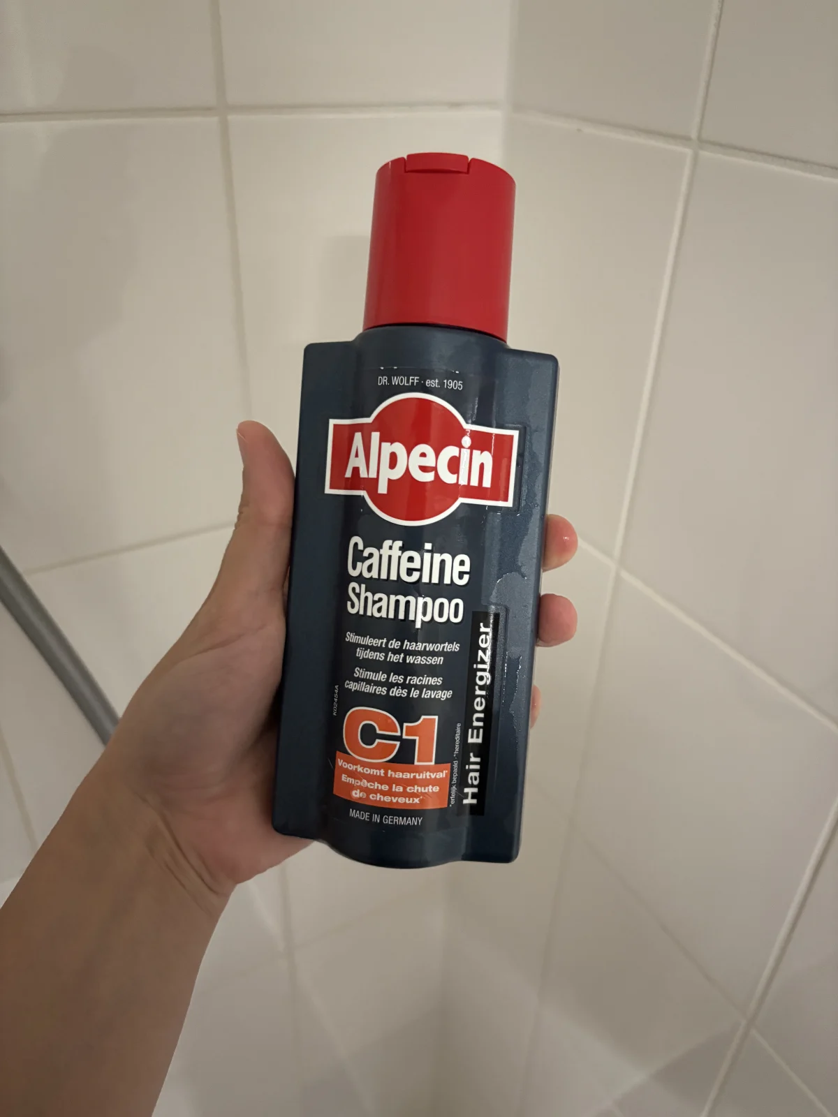 Alpecin Cafeïne Shampoo C1 250ml | Voorkomt en Vermindert Haaruitval | Natuurlijke Haargroei Shampoo voor Mannen - review image