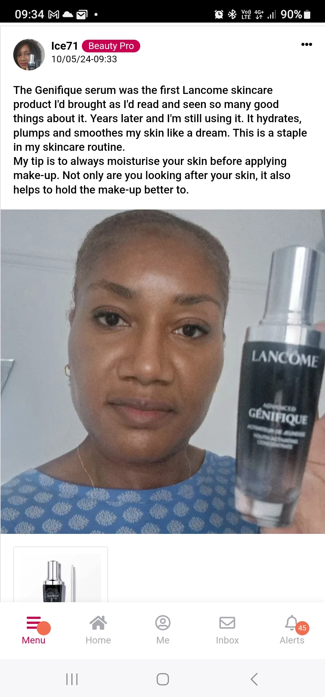 Lancôme Génifique Advanced Genifique - before review image