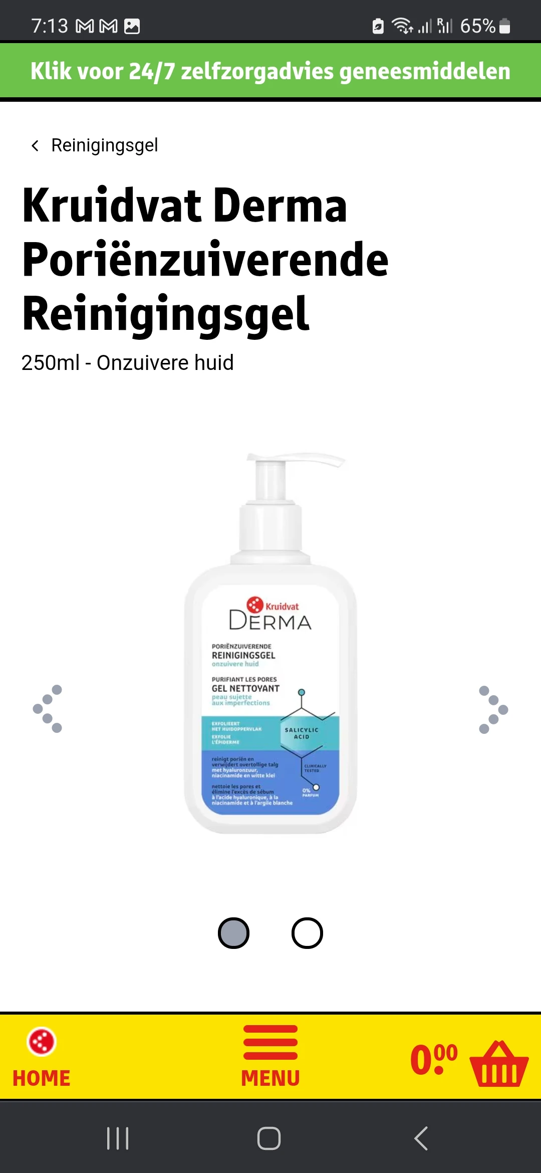 Derma Poriënzuiverende Reinigingsgel - review image