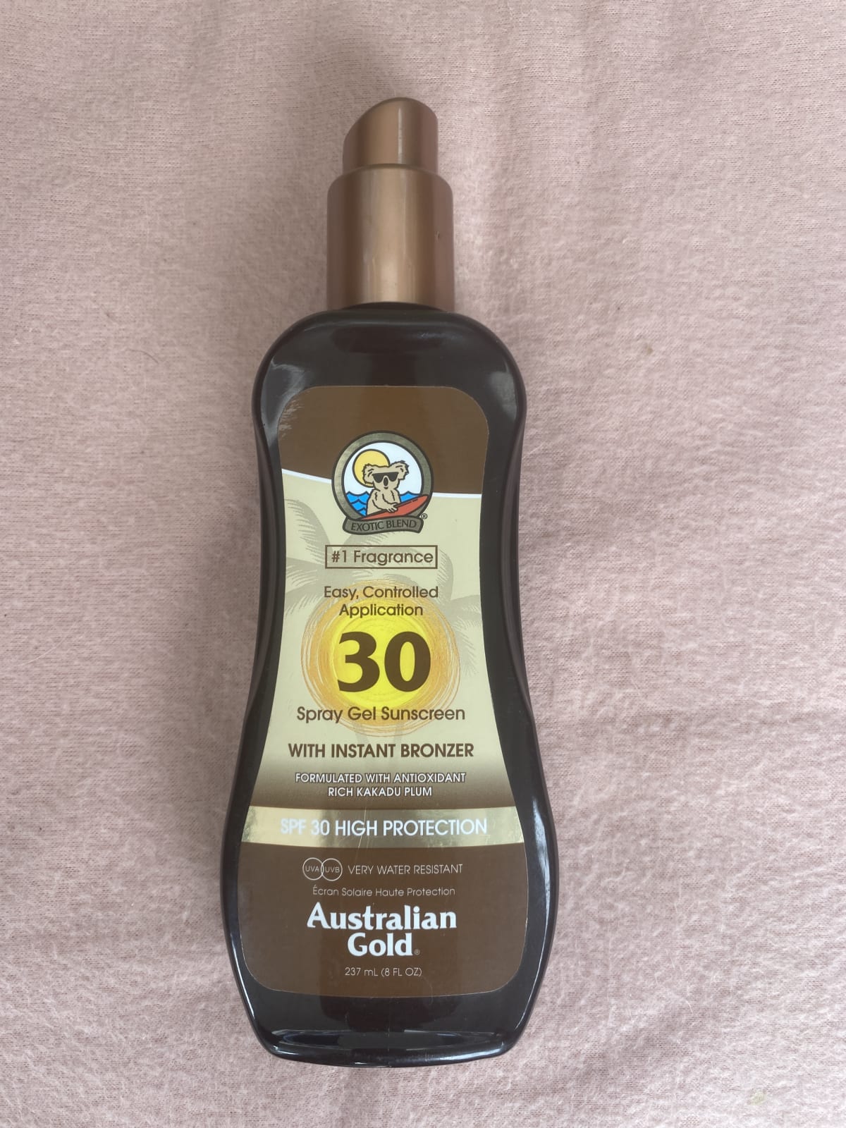 Australian Gold SPF 30 Spray Gel Zonnebrand met Bronzer - 237 ml - review image