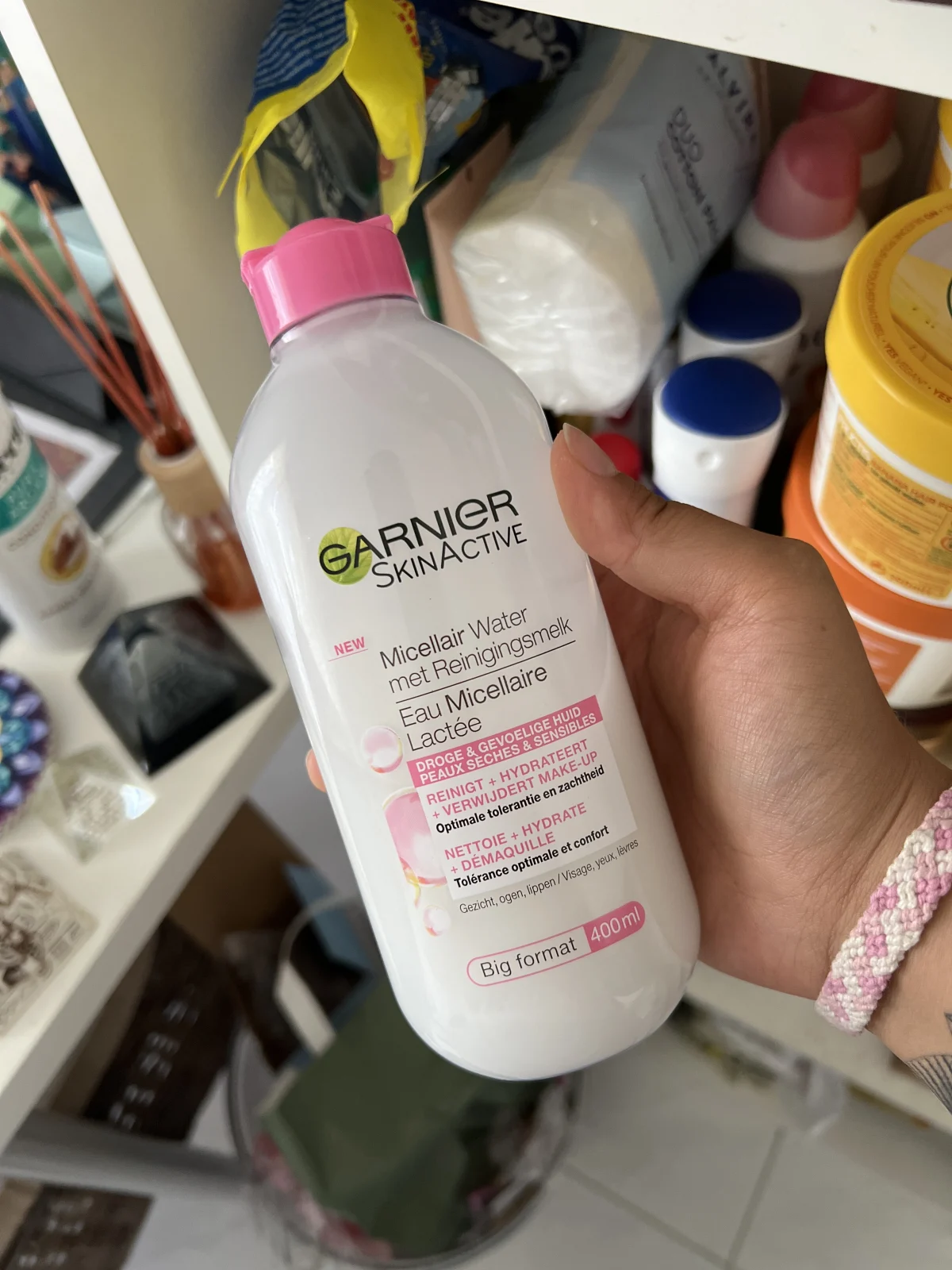 Garnier SkinActive Micellair Water met Reinigingsmelk Droge & Gevoelige huid - 3 x 400ml - Micellair Water Voordeelverpakking - review image