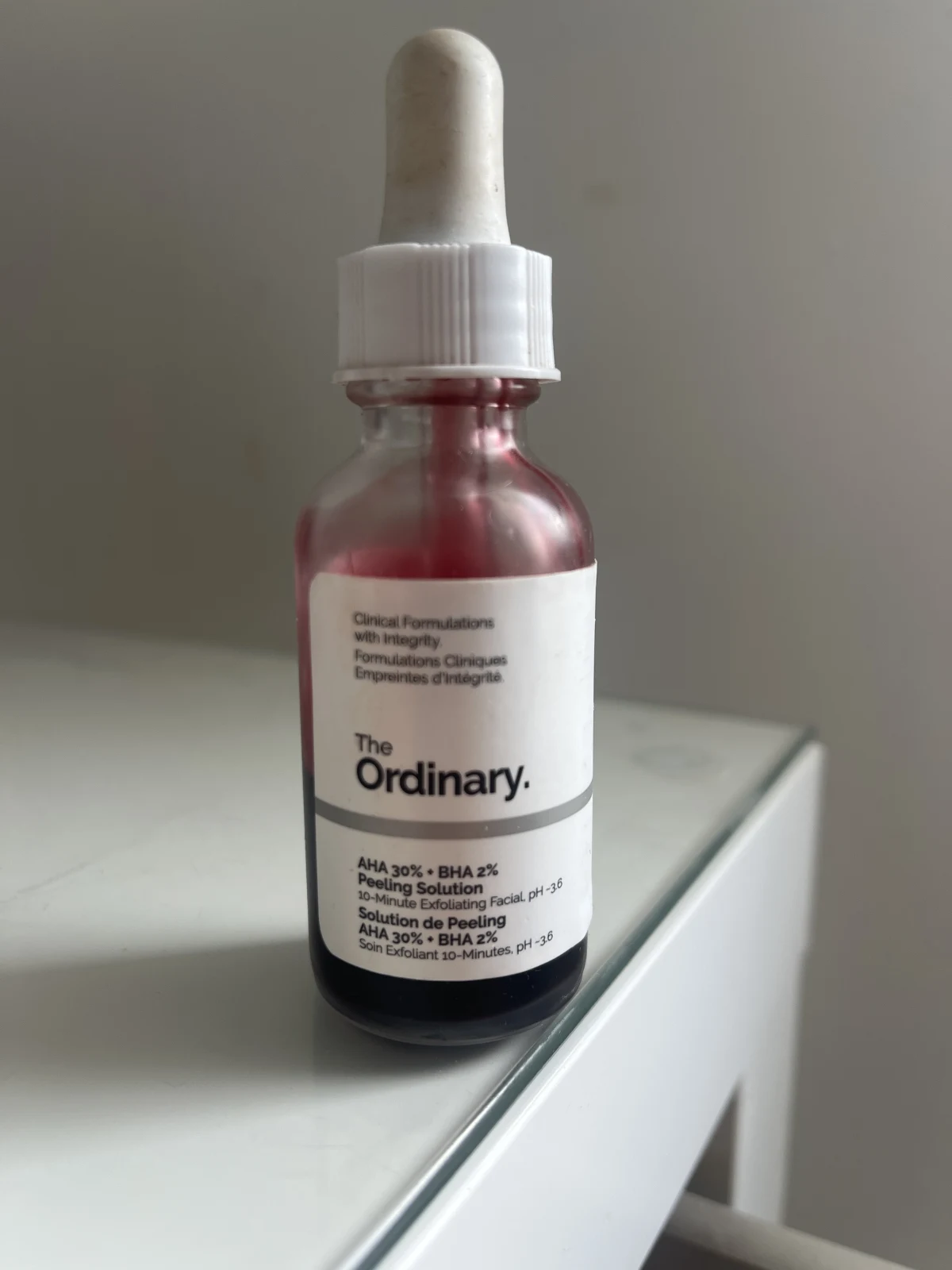 The Ordinary Direct Acids AHA 30% + BHA 2% Peeling Solution - before review image